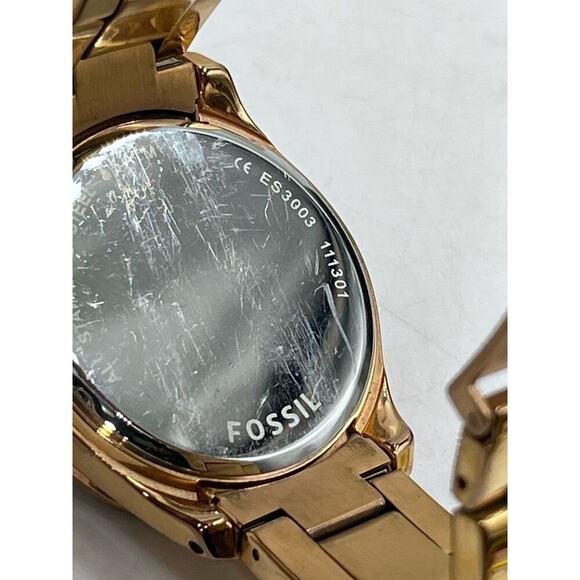 Fossil Stella ES3003 Stainless Steel Analog‎ Rose Dial Quartz Watch DE315 XS - Picture 9 of 12